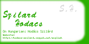 szilard hodacs business card